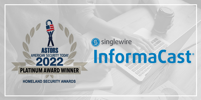 Singlewire Software wins three platinum 2022 ASTORS awards