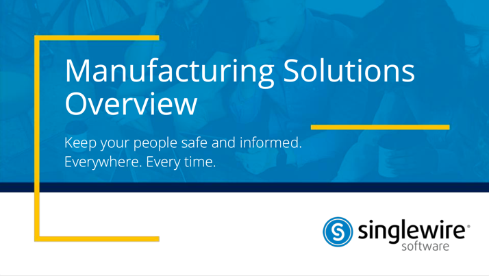 Manufacturing Solutions Overview