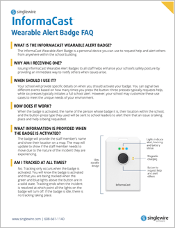 InformaCast Wearable Alert Badge FAQ