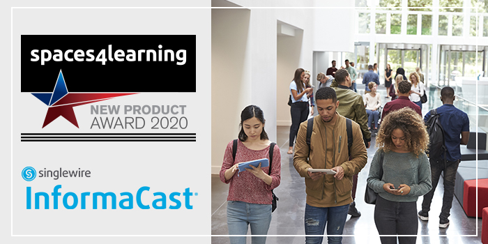 Singlewire Software wins 2020 Spaces4Learning New Product of the Year Award for InformaCast