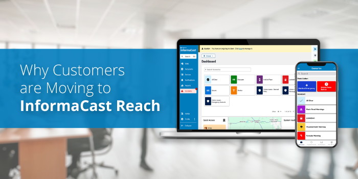 laptop and mobile device displaying InformaCast