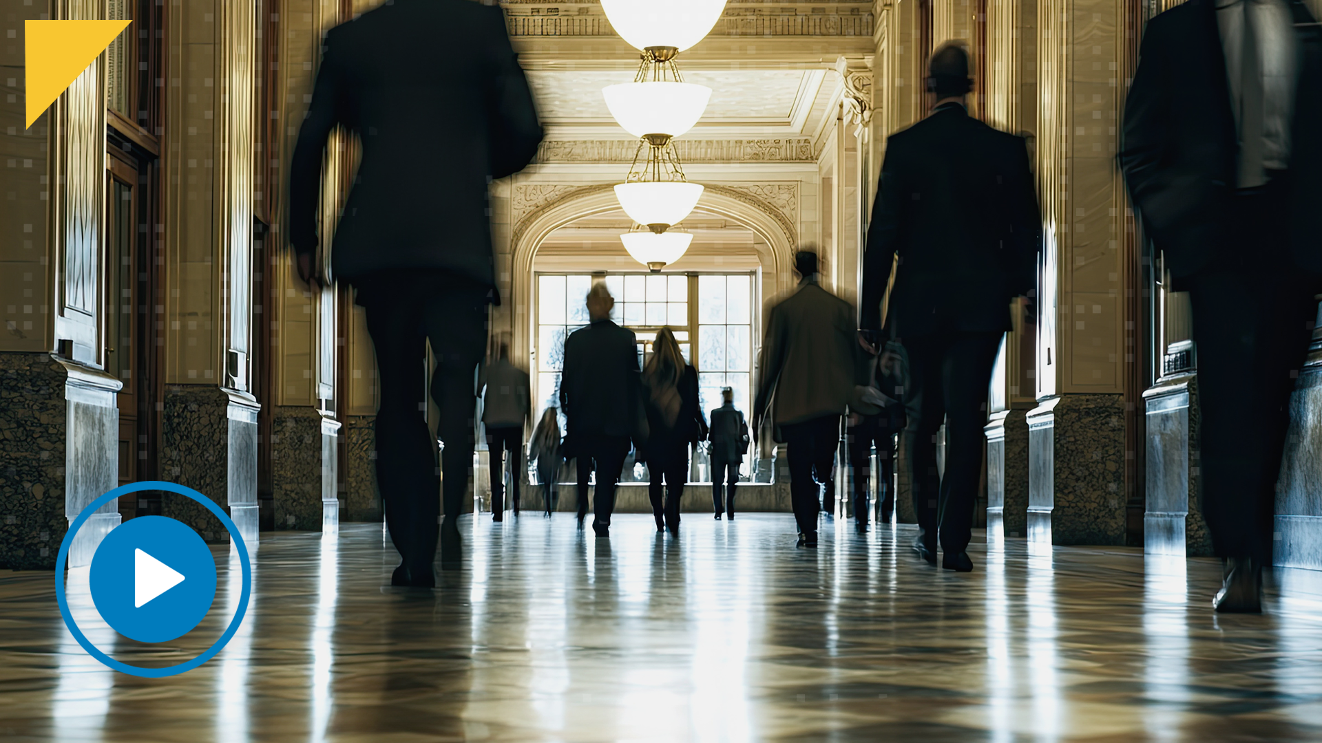 people in a government building